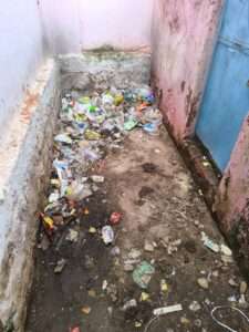 Dirty toilets and surrounding areas