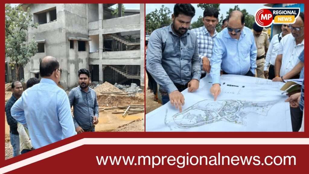 34.44 करोड़ की लागत से बन रहे सीएम राइज स्कूल का निरीक्षण करते हुवे अलीराजपुर कलेक्टर