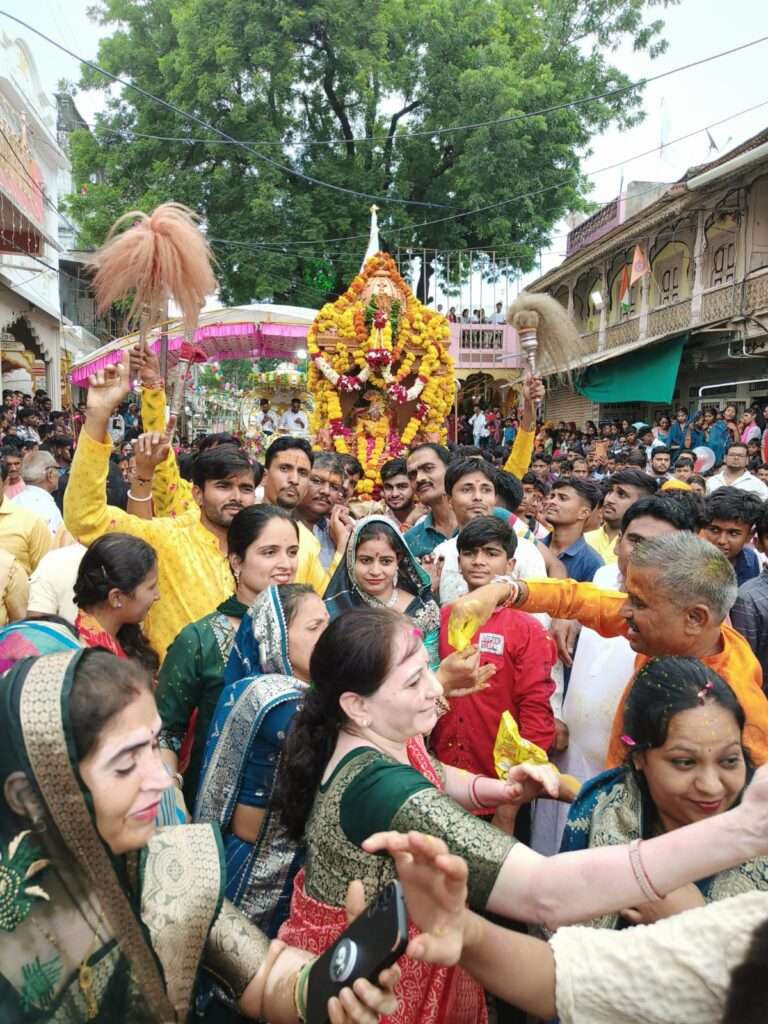 डोल पर सवार होकर निकले श्री चारभुजा नाथ श्रद्धालुओं ने किए दर्शन